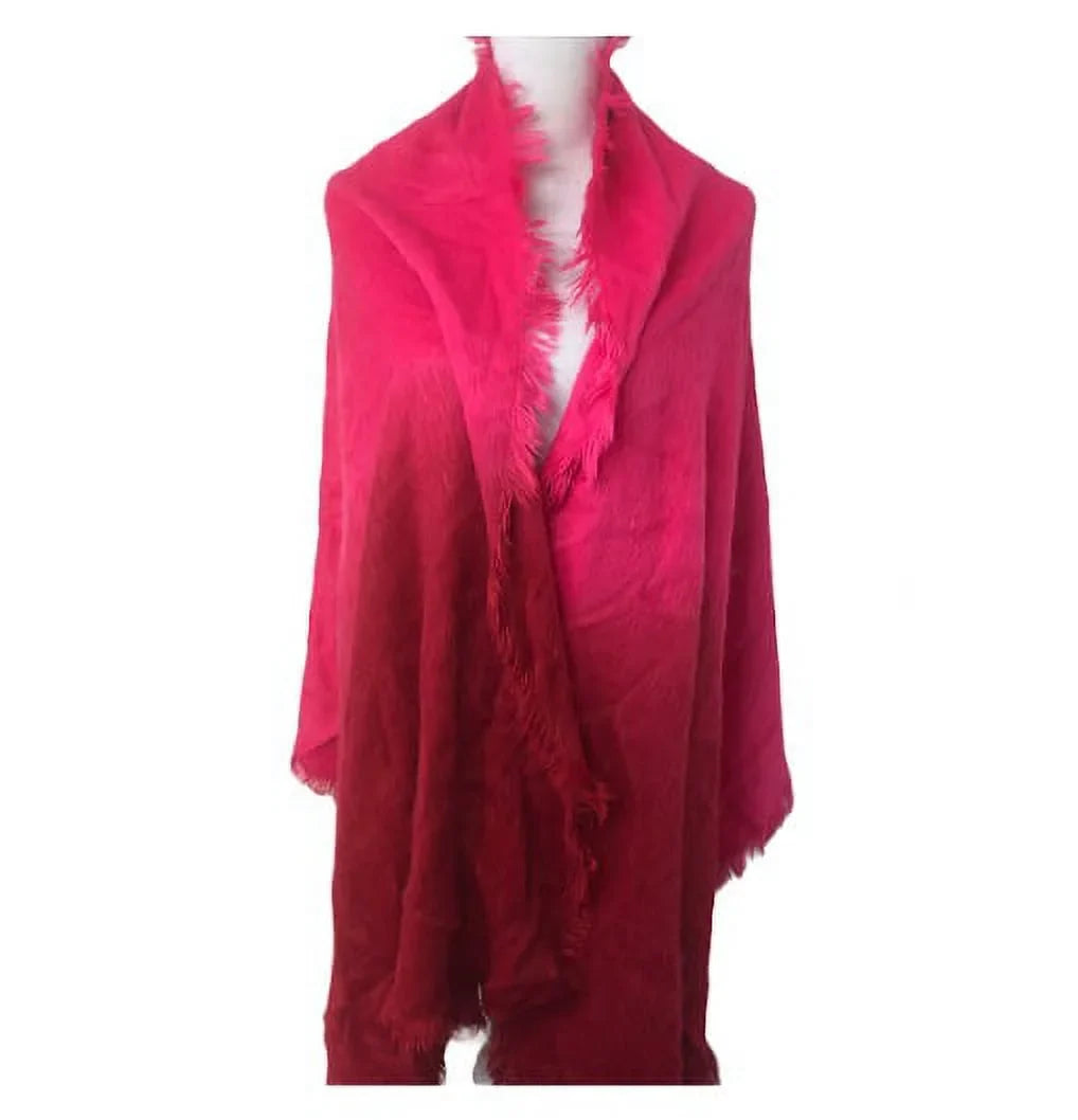 Women's Scarves Fuzzy Woven Ombre Wrap Shawl Scarf Pink One Size, $58