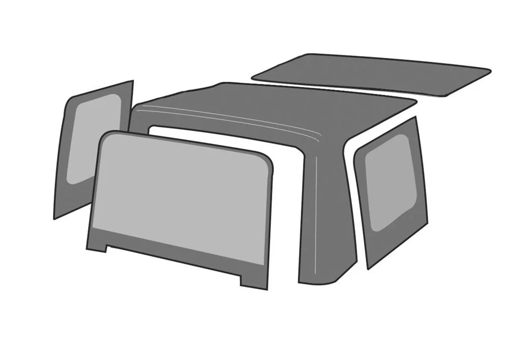 Rampage by RealTruck 99717 Factory Replacement Soft Top For 1997-2006 Jeep Wrangler  With Door Skins, Spice