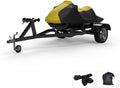 Weatherproof Jet Ski Covers for Kawasaki Ultra 300LX 2011-2013 - Yellow/Black Color - All Weather - Trailerable - Protects from Rain, Sun,  Rays, and More! Includes Trailer Straps and Storage Bag