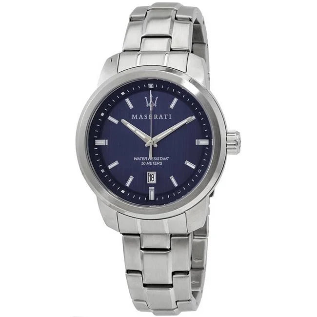 Mens Successo Dial Quartz Watch, Blue & Black