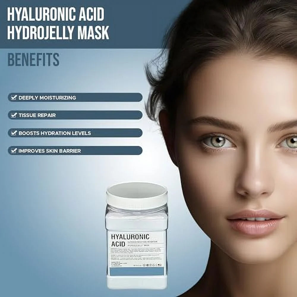 Luminous Skin Lab Hyaluronic Acid Jelly Mask,  Professional Pack Peel off Facial Mask - Anti-Aging, Reducing Dark Spot & Natural Skin Treatment - Suitable for All Skin Types | 30 fl oz