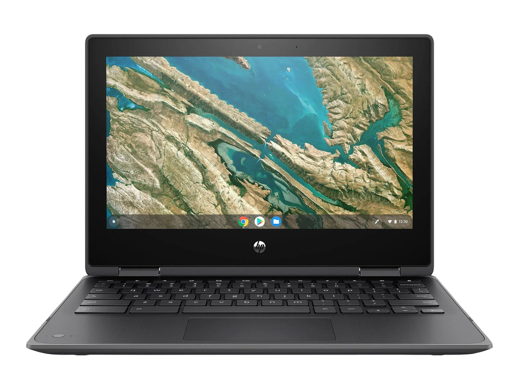 Chromebook x360 11 G3 Education Edition - Flip design - Intel Celeron - N4020 / up to 2.8 GHz - Chrome  -  Graphics 600 - 4   - 32  eMMC - 11.6"  touchscreen 1366 x 768 () - Wi-Fi 5 - chalkboard gray - kbd: