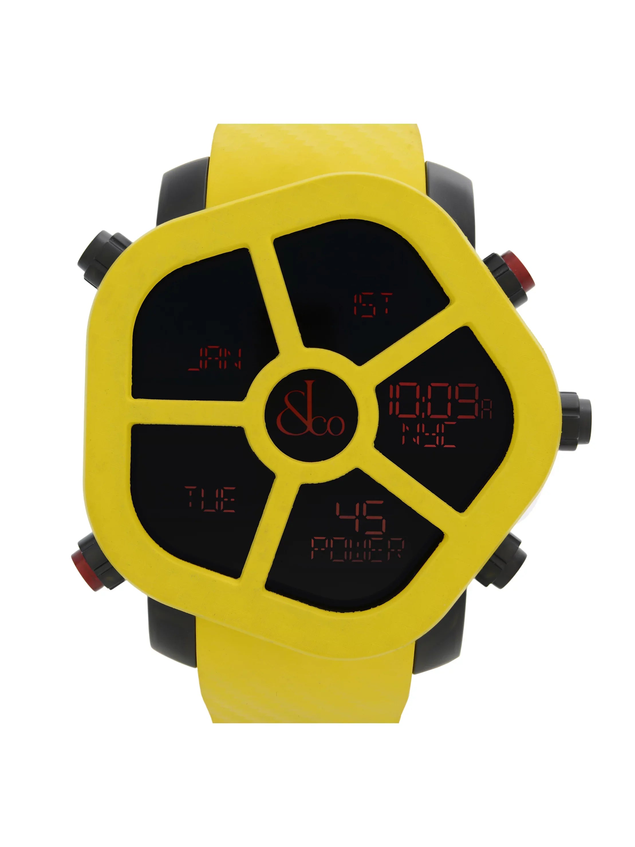 Jacob & Co. Ghost Steel Carbon Bezel Yellow Quartz Watch GH100.11...ANH4D