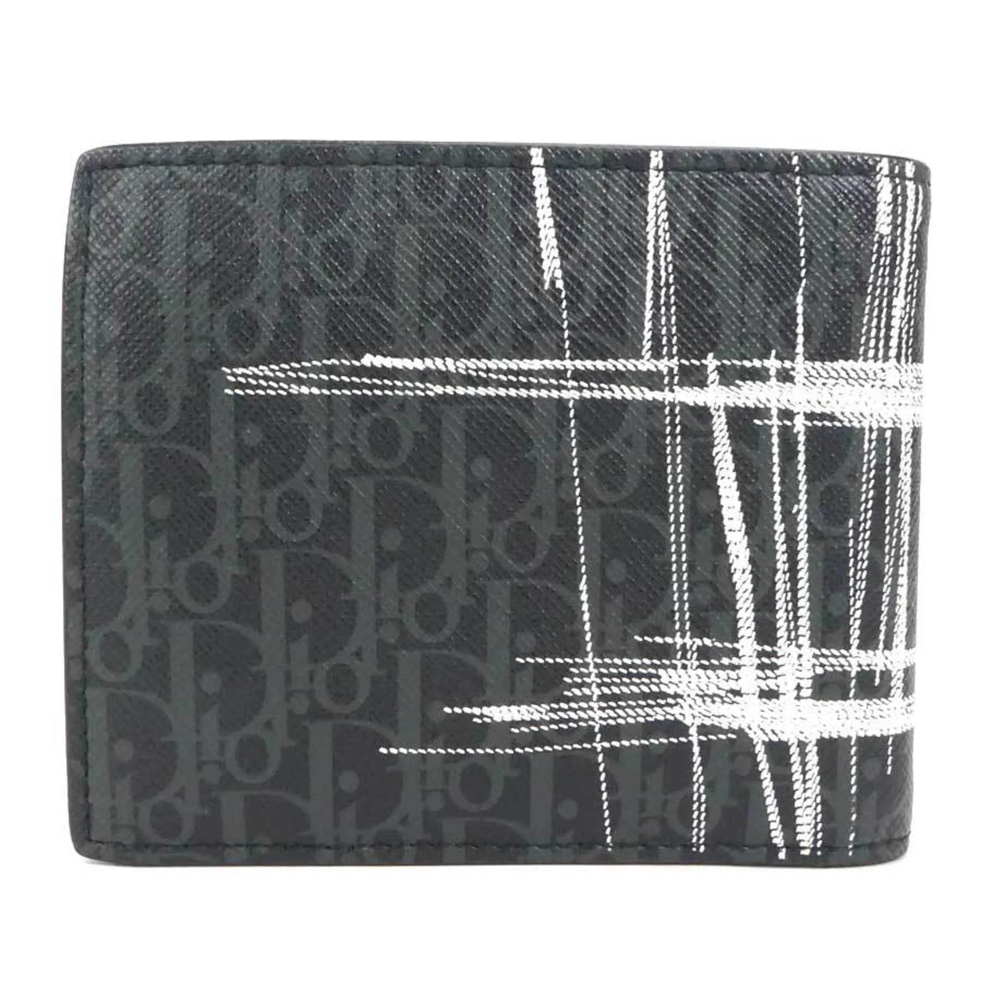Pre-Owned Dior Homme   folio wallet leather black series men (Good)