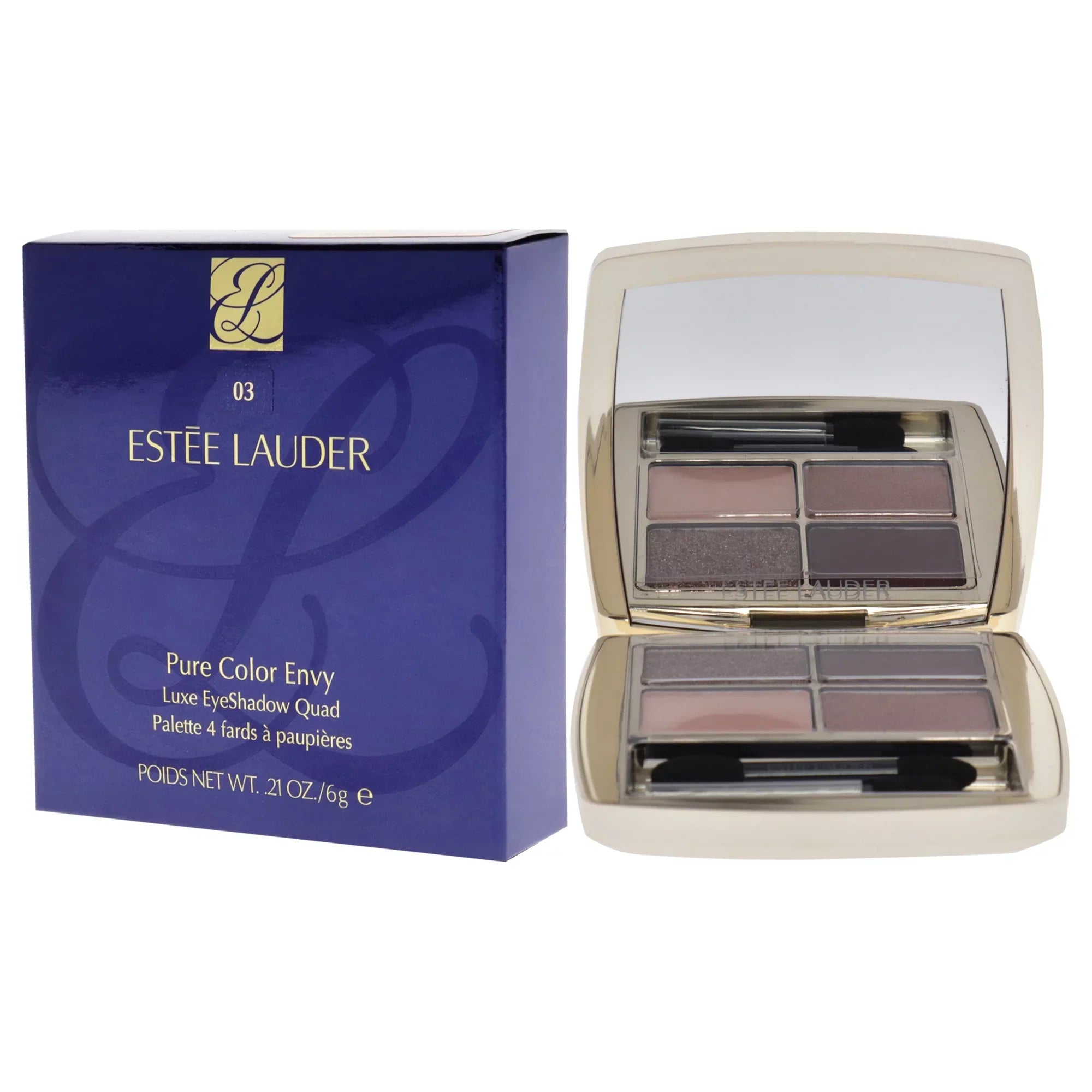 Estee Lauder Pure Color Envy Luxe Eyeshadow Quad - 03 Aubergine Dream , 0.28 oz Eye Shadow