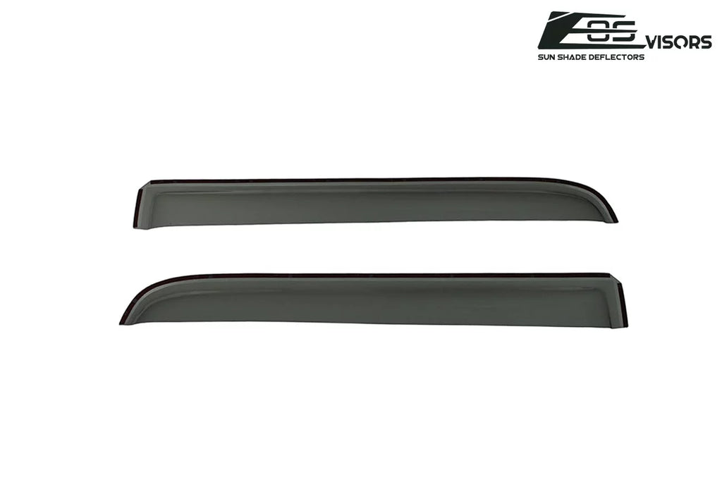 Extreme Online Store for 2009-2014 Ford F-150 Crew Cab |  Visors in-Channel Style Smoke Tinted Side Vents Window Deflectors Rain Guards