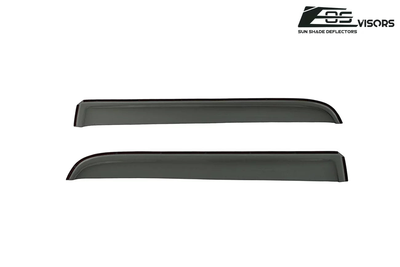 Extreme Online Store for 2009-2014 Ford F-150 Crew Cab |  Visors in-Channel Style Smoke Tinted Side Vents Window Deflectors Rain Guards
