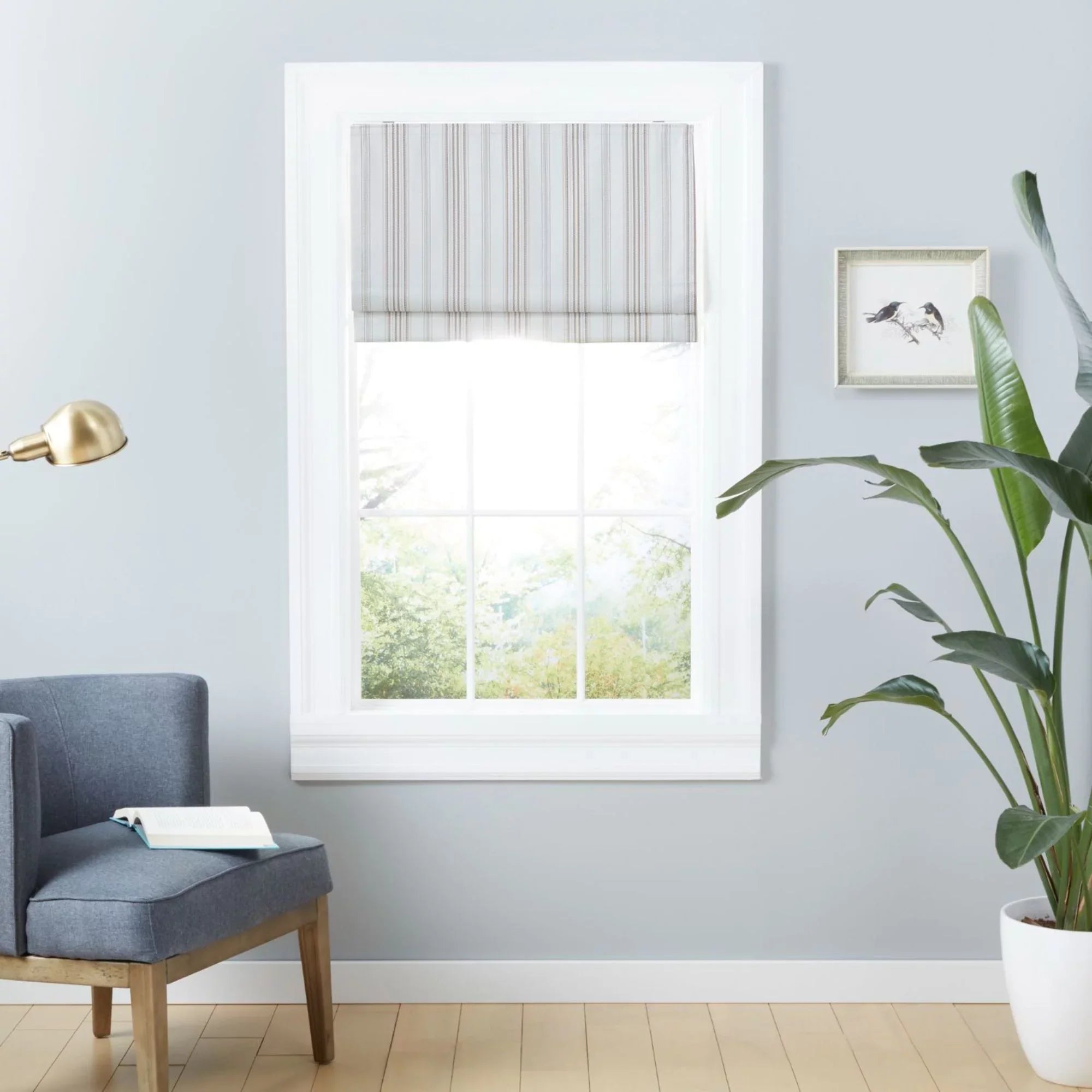 Exclusive Home Ricardo Total Blackout Roman Shade, 31"x64", Natural