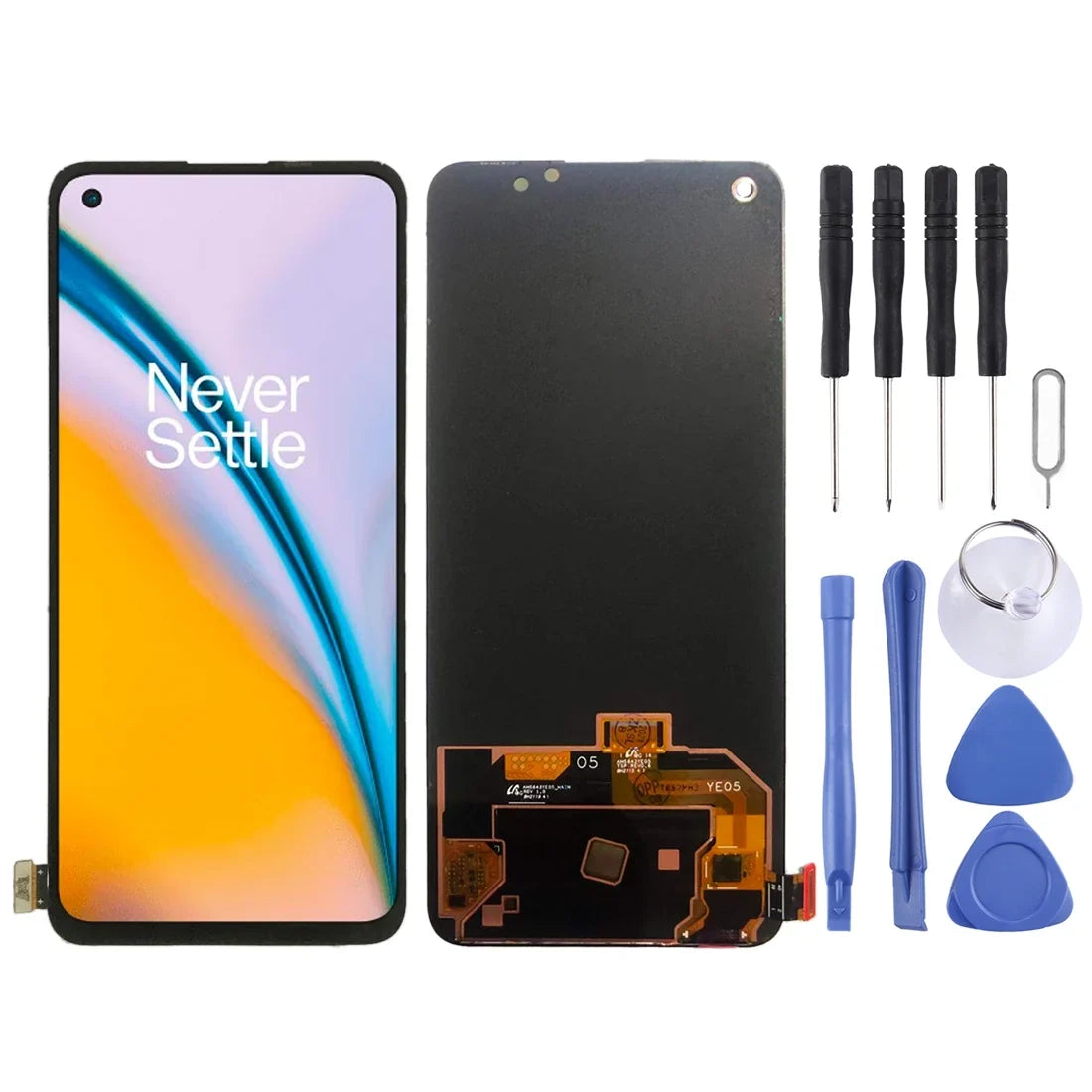 Cellphone Repair Parts For OnePlus Nord 2 5G 2021  with Digitizer Full Assembly Original  Screen (Black)