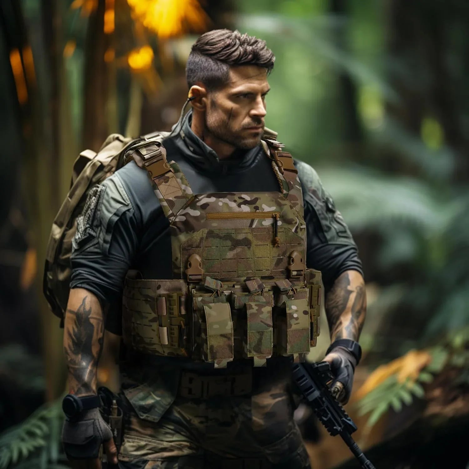 Quick Release Lightweight Vest Adjustable Breathable Weighted Vest for Hunting/Training/Game