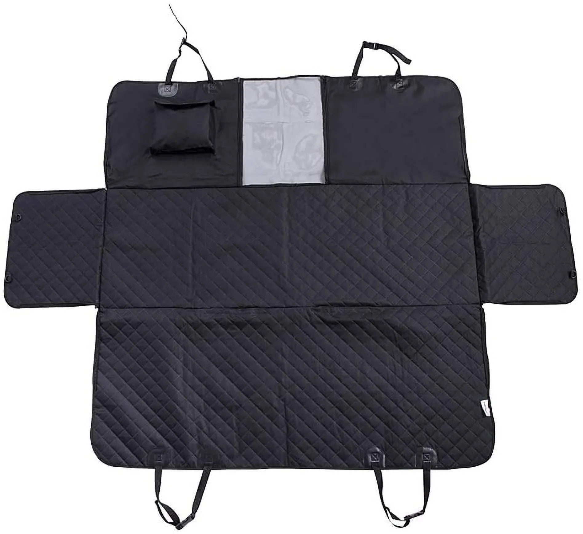Dog Car Seat Covers with Mesh Window, Waterproof Dog Cover Back Seat, Scratchproof Dog Car Hammock Dogs Protection Cover for Cars SUVs & Trucks