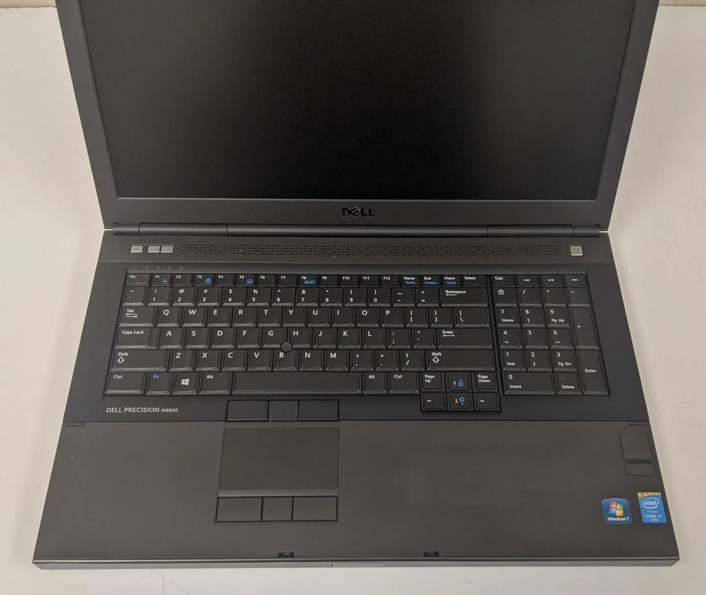 Used Dell M6800 Gaming Laptop Core i7 2.7GHz Quad Core 16GB Memory 256GB Solid State Hard Drive Nvidia Graphics Windows 10 Home