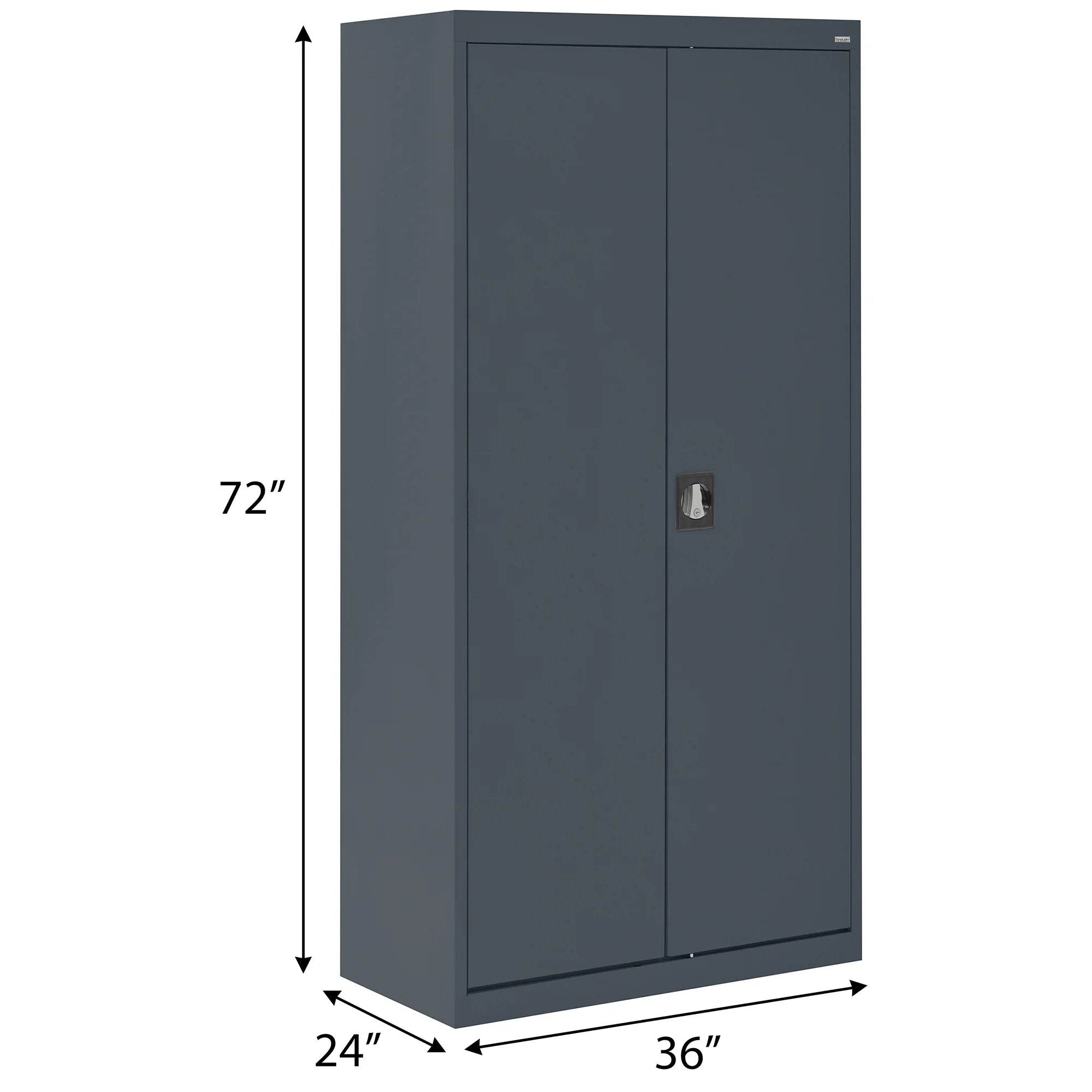 Elite Series Wardrobe Cabinet with Adjustable Shelf, 36"W x 24"D x 72"H, Charcoal