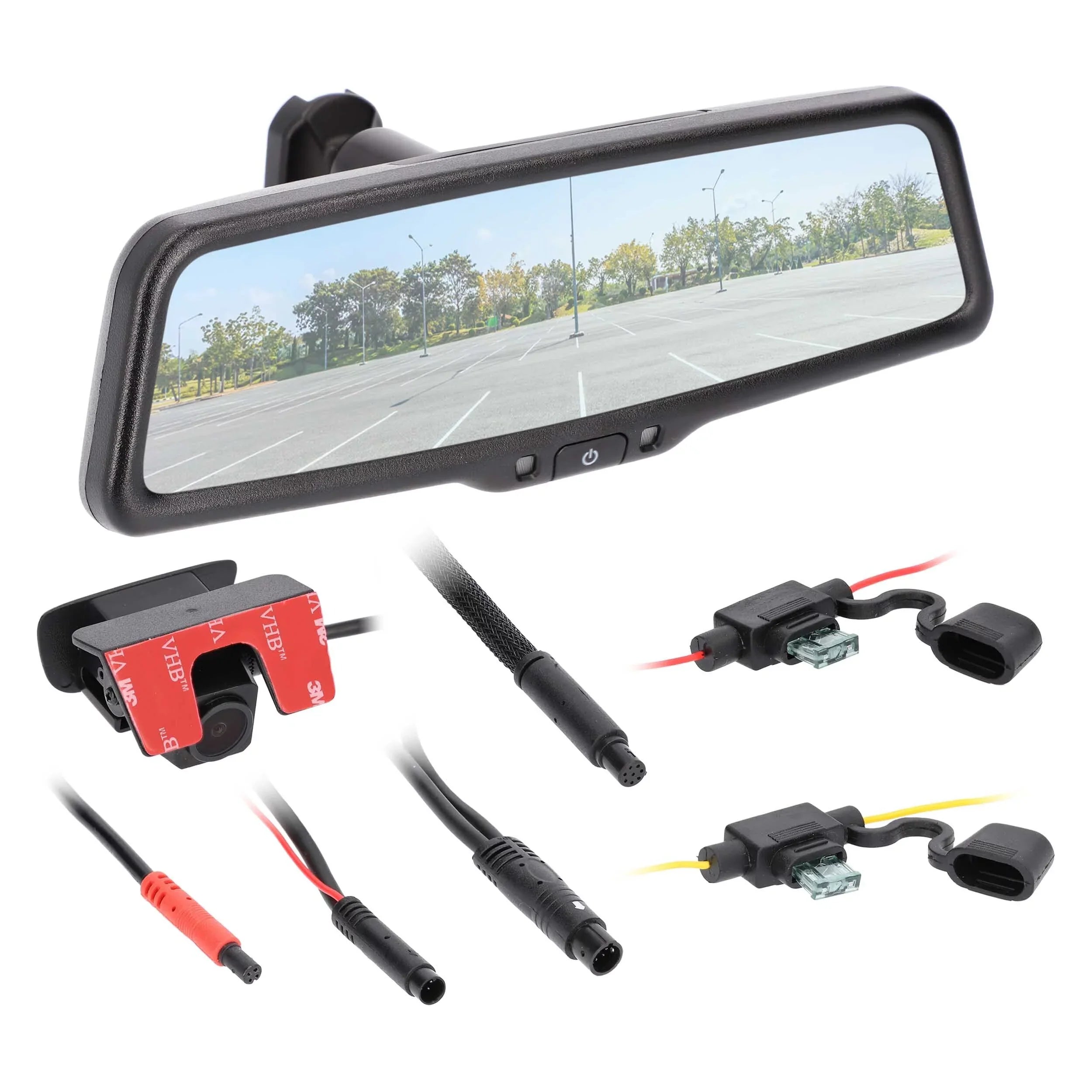 iBeam -LVM9 9" Live View Streaming Rearview Mirror 1080P Front & Rear 1280×320