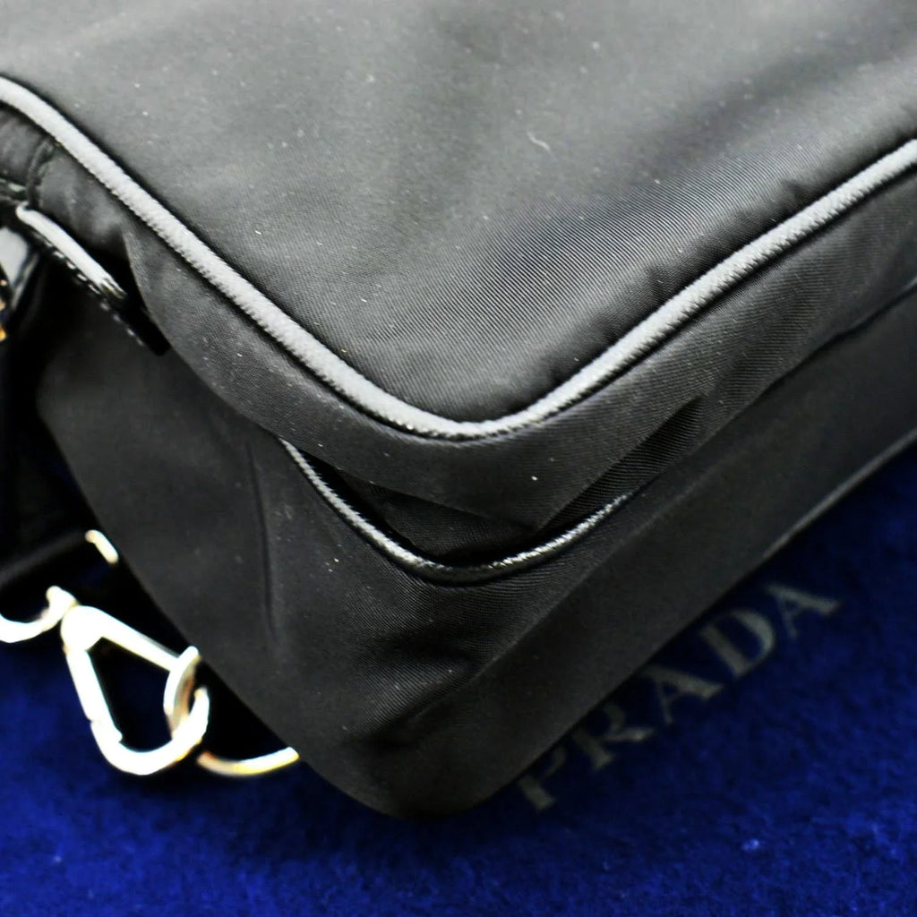 Pre-owned  2vz026 Nylon Backpack Bag Black