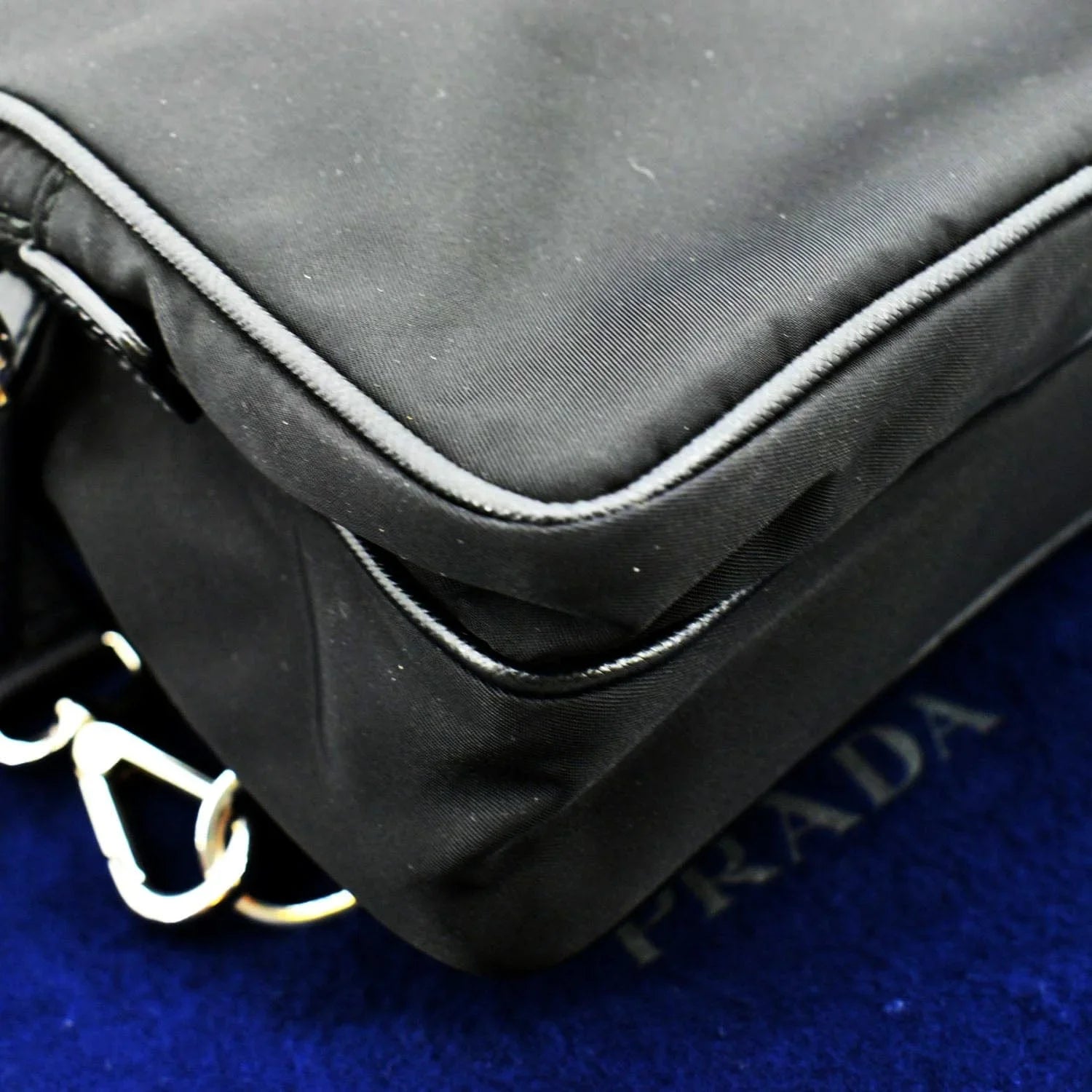 Pre-owned  2vz026 Nylon Backpack Bag Black