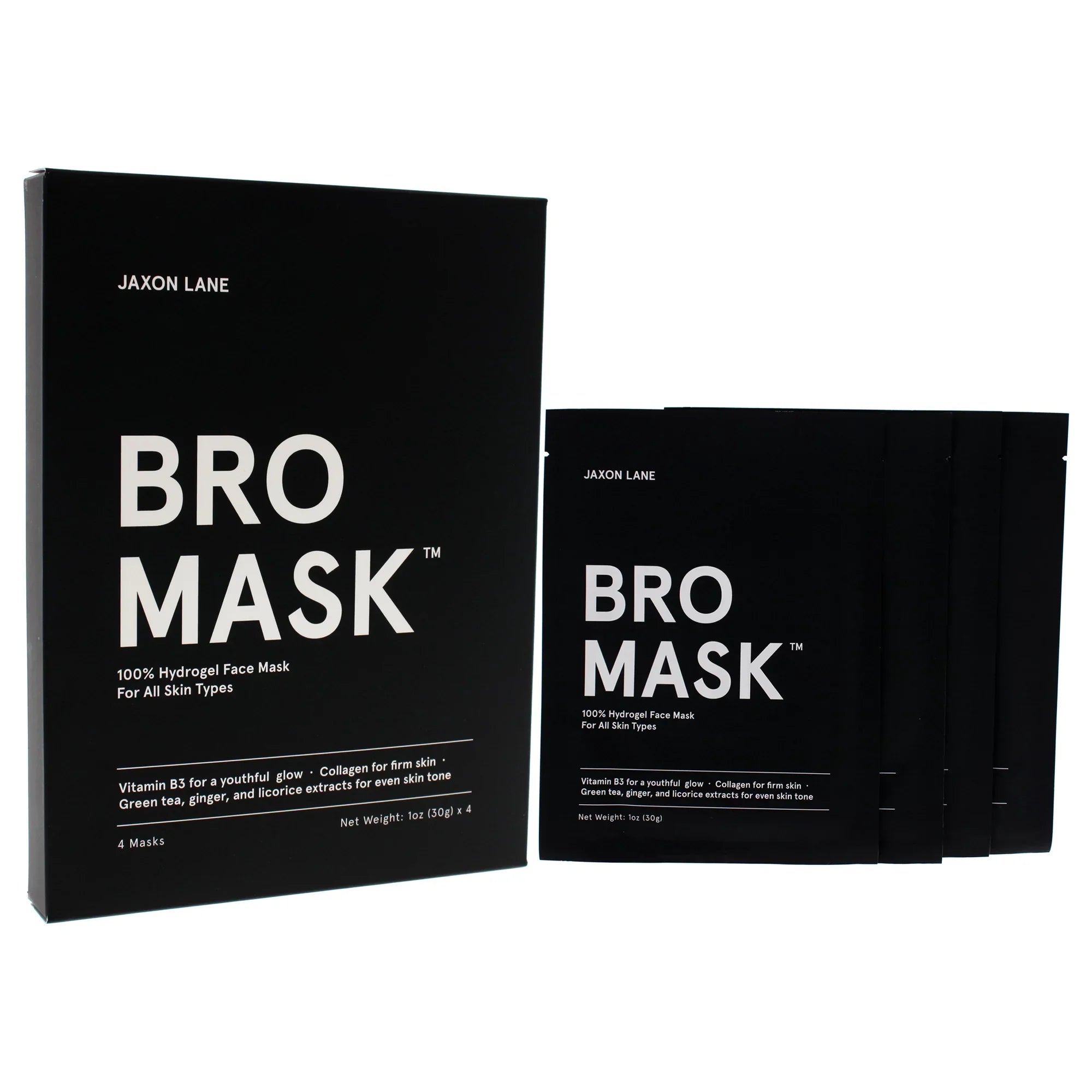 Jaxon Lane Bro Sheet Mask, 4 Pc Mask