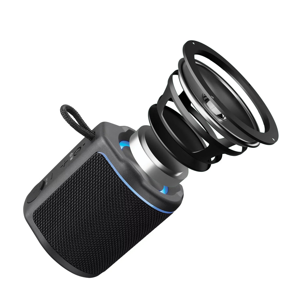 iLive Light up Bluetooth Wireless Waterproof Fabric Speaker, ISBW103B, Black