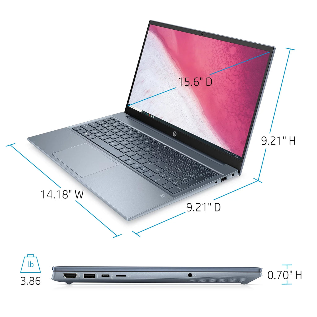 Pavilion 15.6" ,  Ryzen 7-5700U, 8GB , 512GB , Horizon Blue, Windows 11, 15-eh1070wm