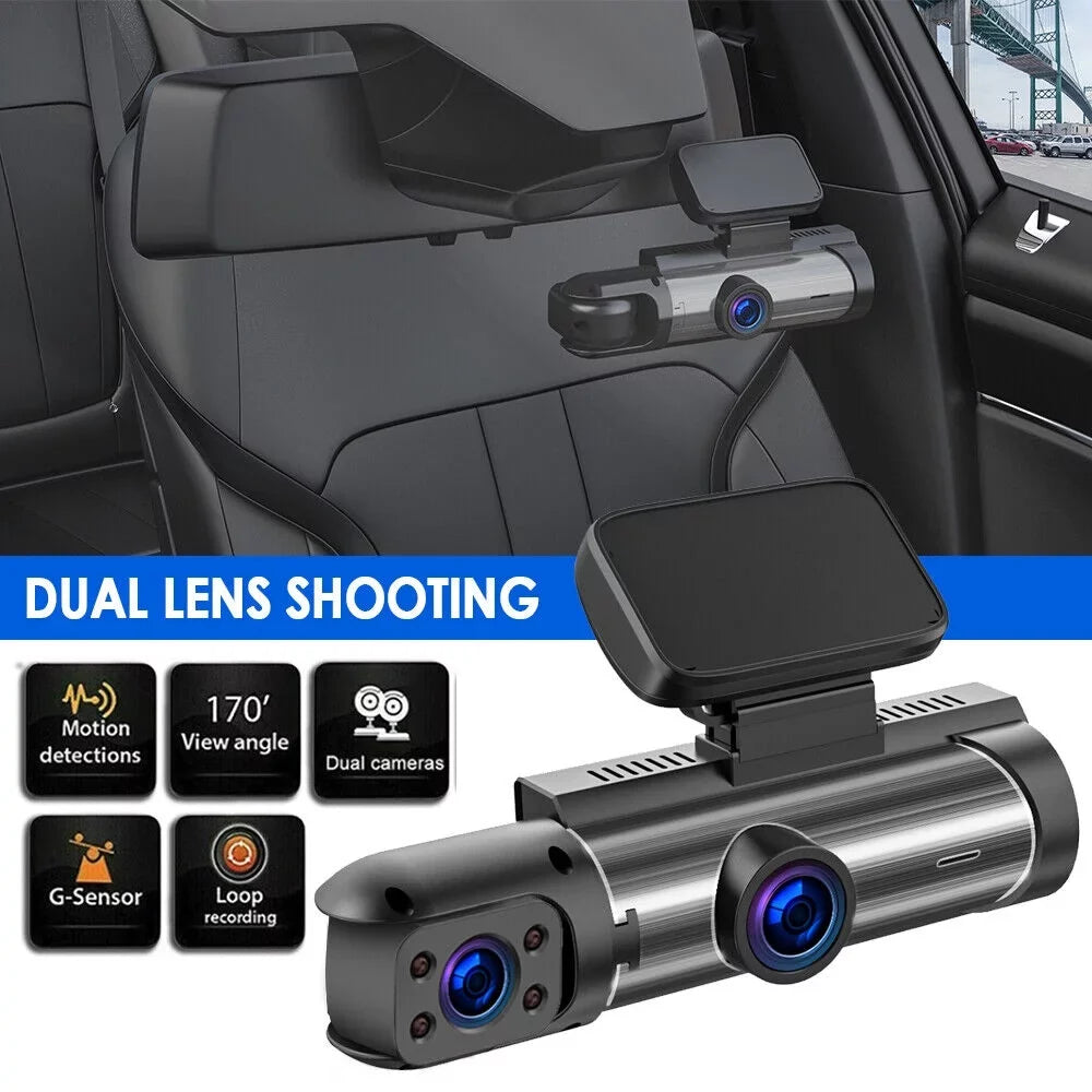 Vtin Car Dual Lens Dash Cam  1080P Video Recorder Camera G-sensor Parking Monitor