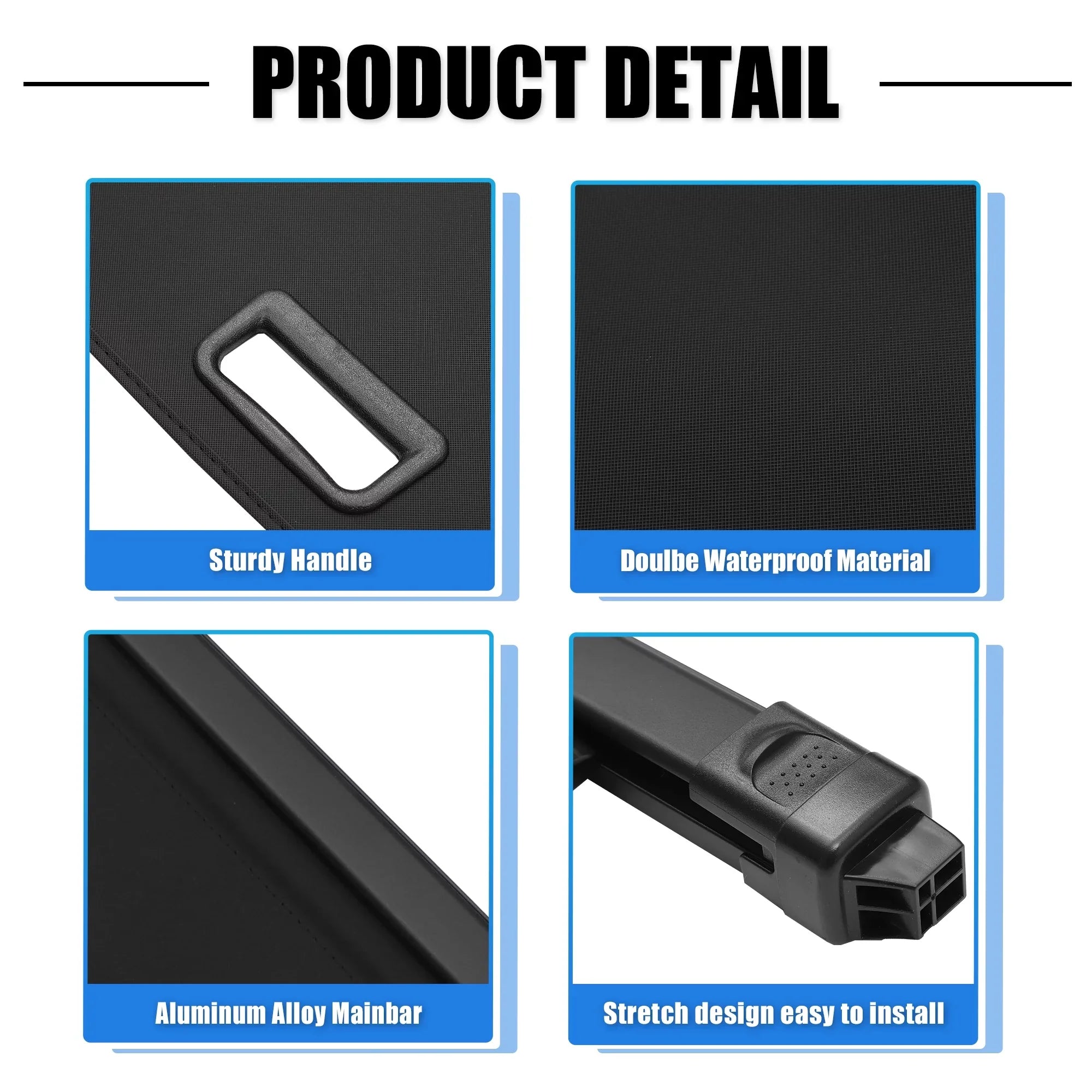 Unique Bargains Retractable Cargo Cover Rear Trunk cover Shield Shade Ajustable Fit for Nissan Rogue 2021-2024 Black