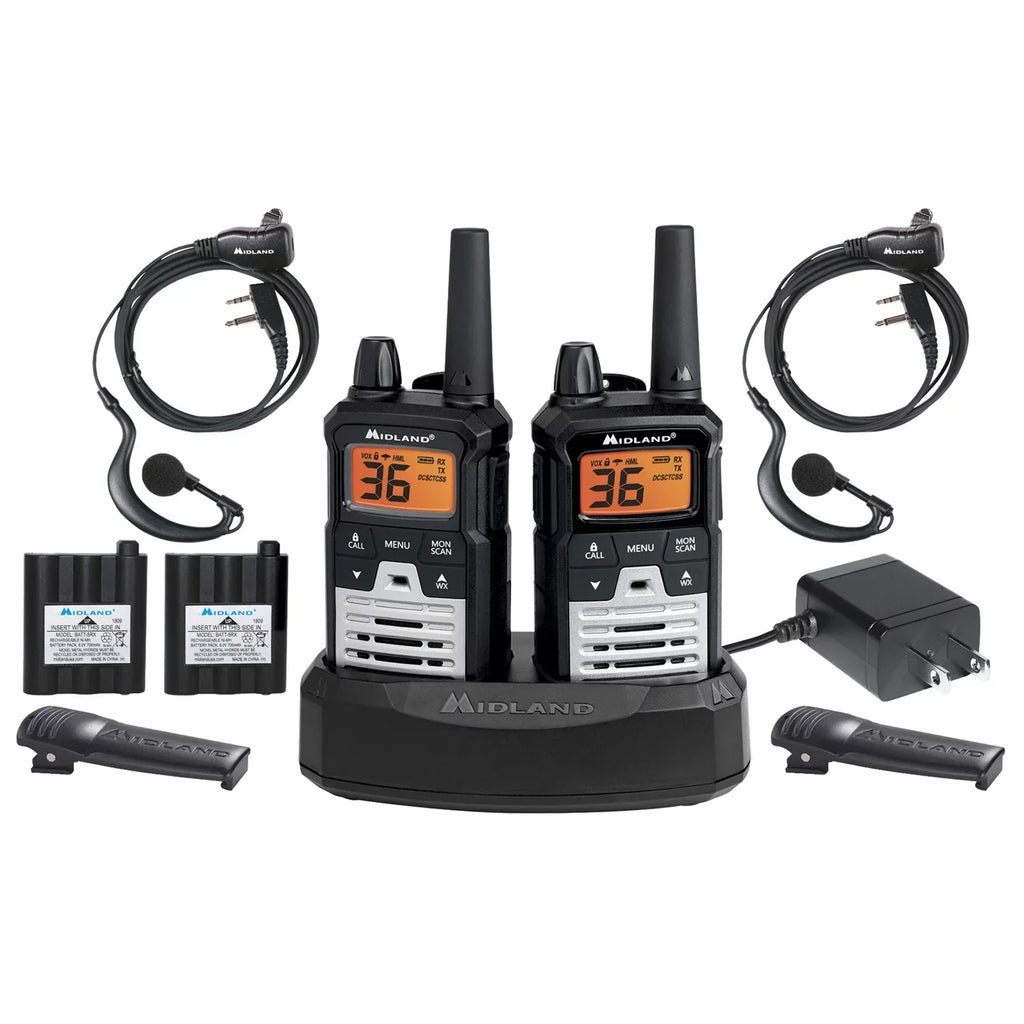 Midland T290VP4 X-  Long Range Walkie Talkie - Two Way Radio with  Weather Scan + Alert and 121 Privacy Codes