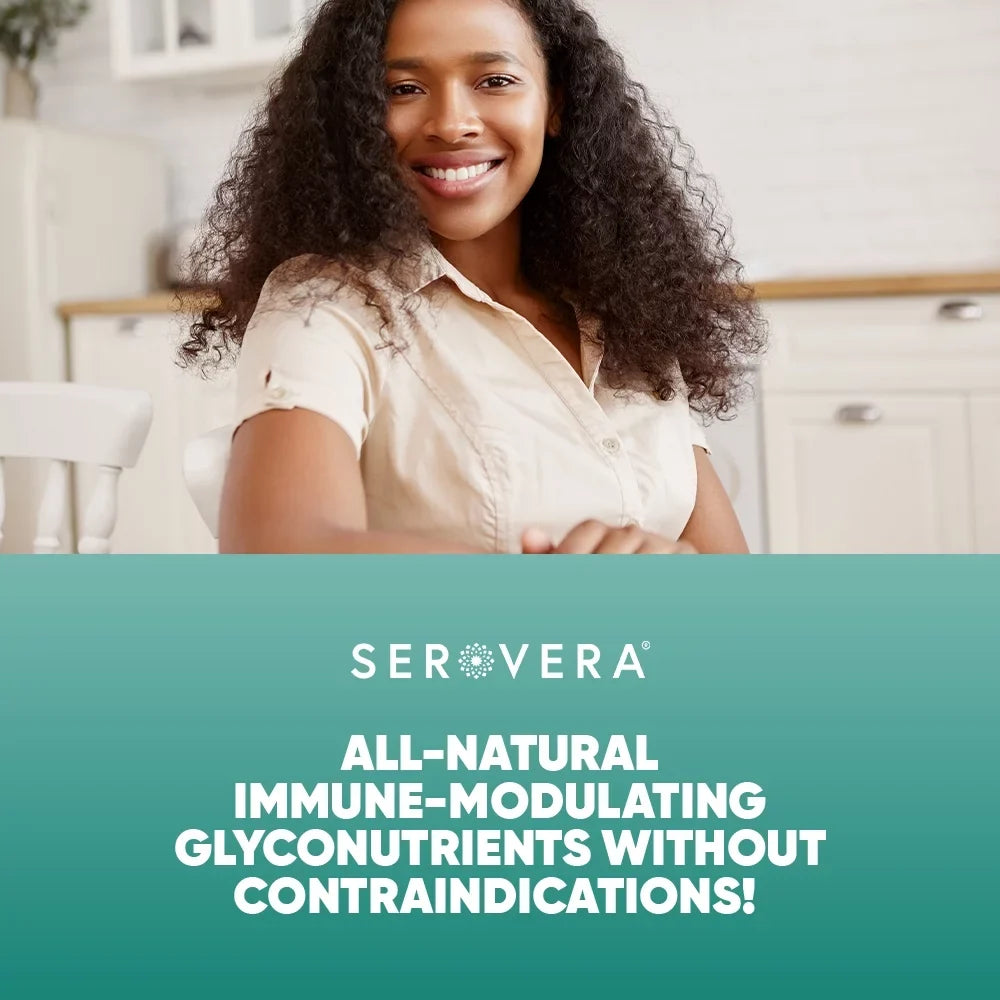Serovera  500-Immune Support Supplement for Colon Health-Immune System Modulator with L-Glutamine-270 Veggie Caps-Gluten Free- Up to 3 Months Supply