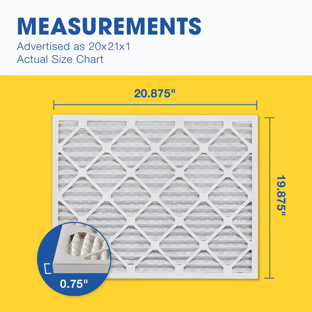 Aerostar 20x21x1  13 Pleated Air Filter,  Furnace Air Filter, 6 Pack
