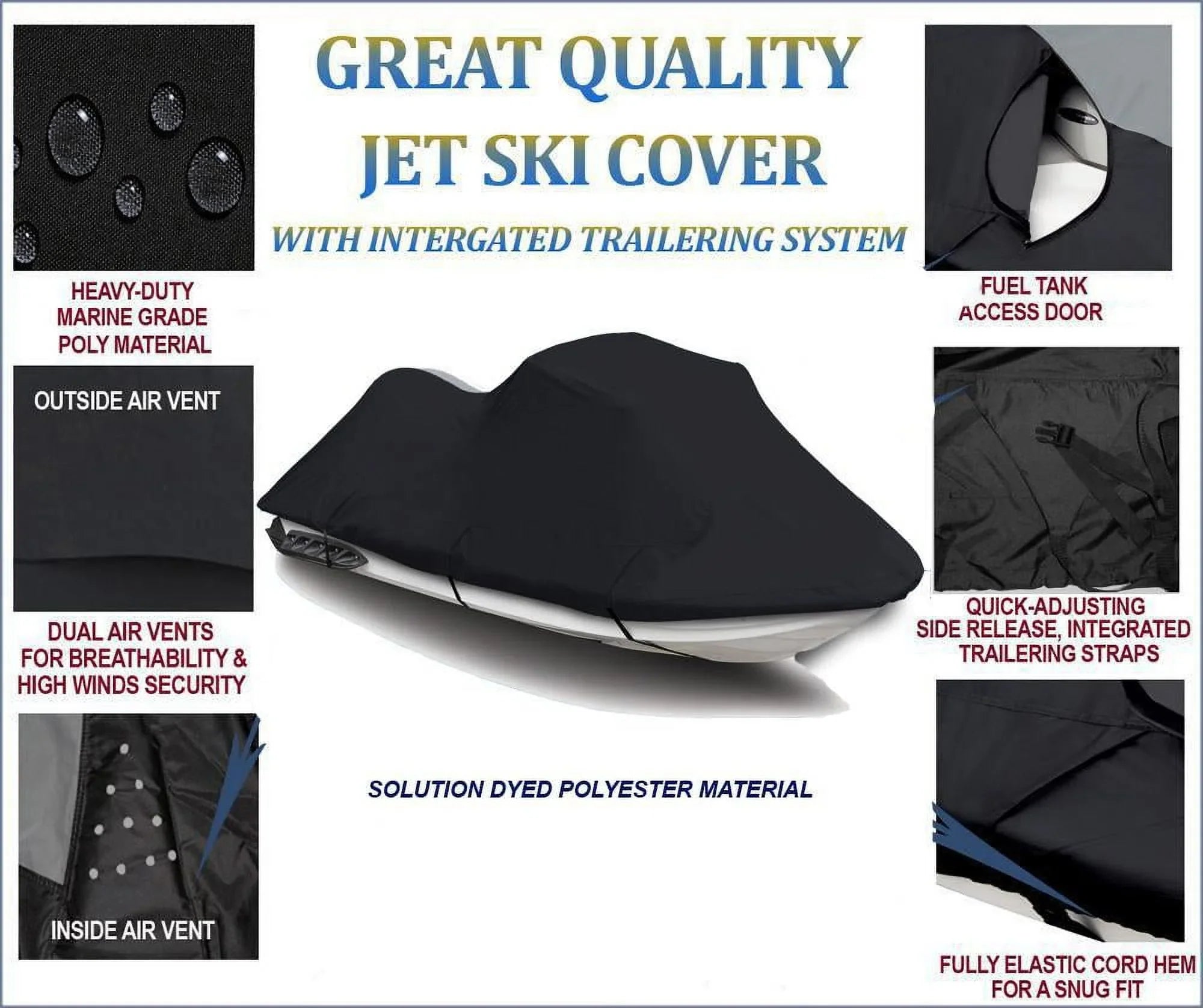 600  JetSki Cover Compatible for Bombardier Sea Doo Sea-Doo  iS 260 2011 Watercraft Jet Ski  Cover