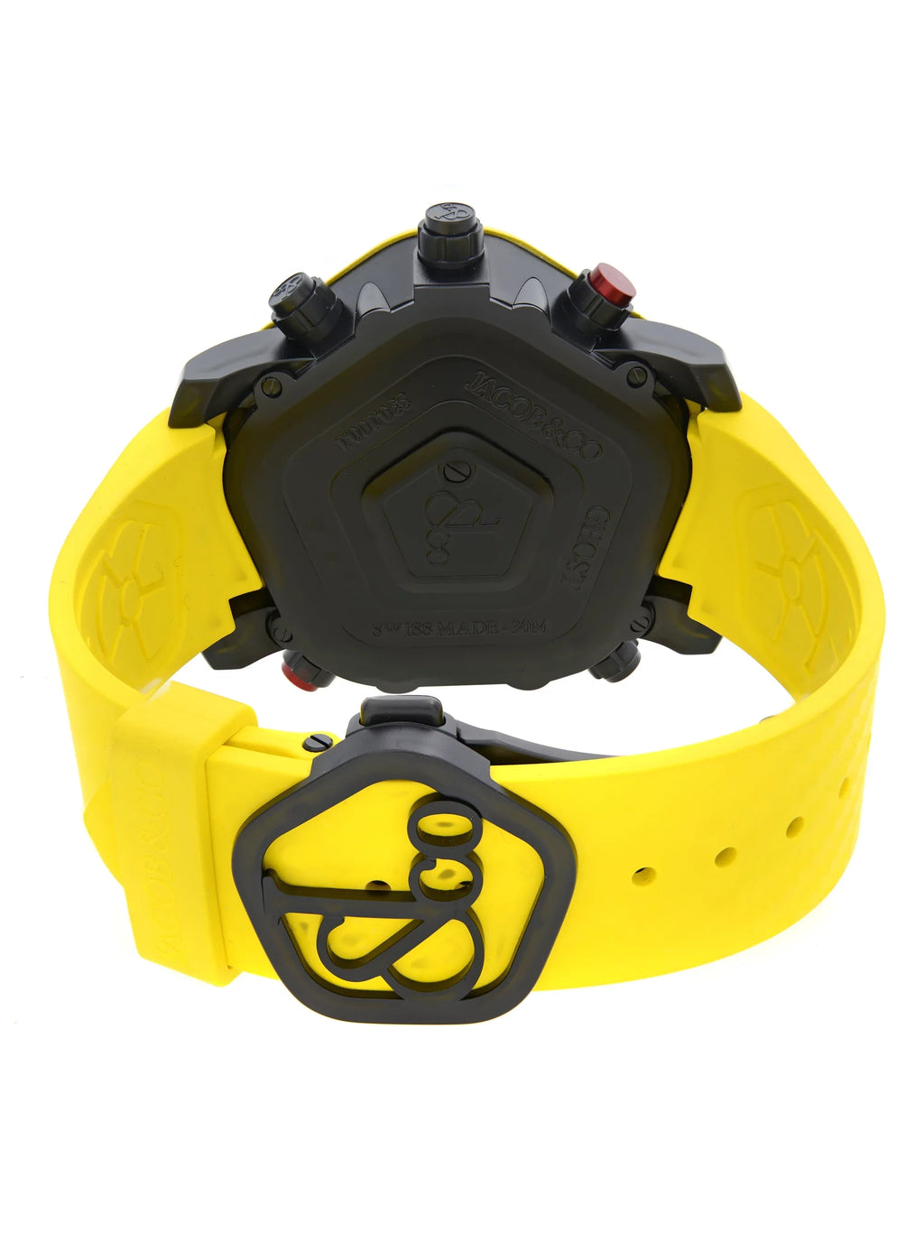 Jacob & Co. Ghost Steel Carbon Bezel Yellow Quartz Watch GH100.11...ANH4D