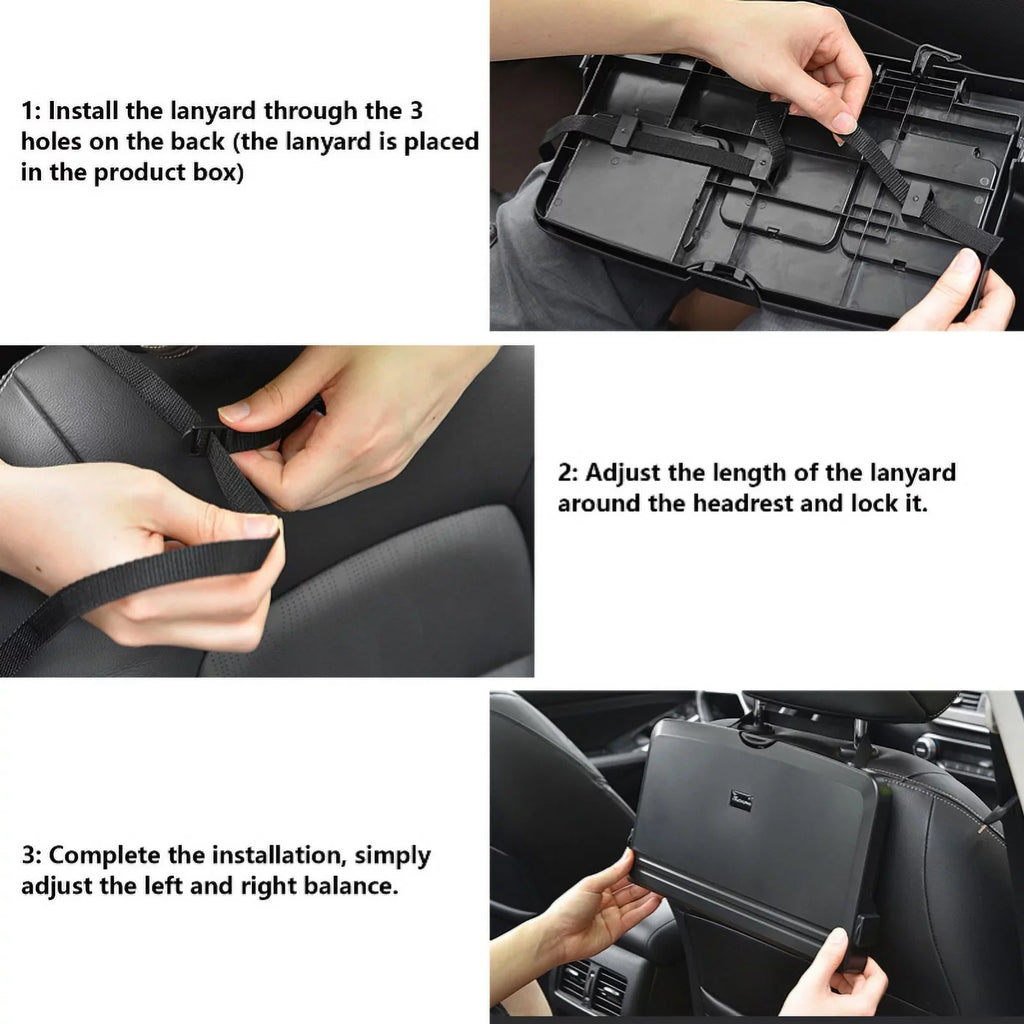 Car Back Seat Tray Table Foldable Car Backseat Table And Organizer Car Work Dining Table Food Tray Portable Auto Food And Drink