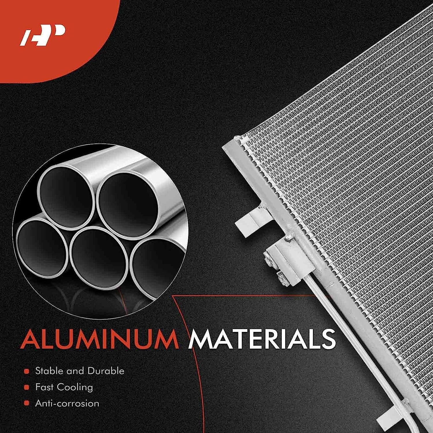 A-Premium Air Conditioning A/C Condenser Compatible with Kia Sorento 2021-2022 & Hyundai Santa Fe 2021-2022, Santa Cruz 2022, 2.5L, Replace# 97606Q5250