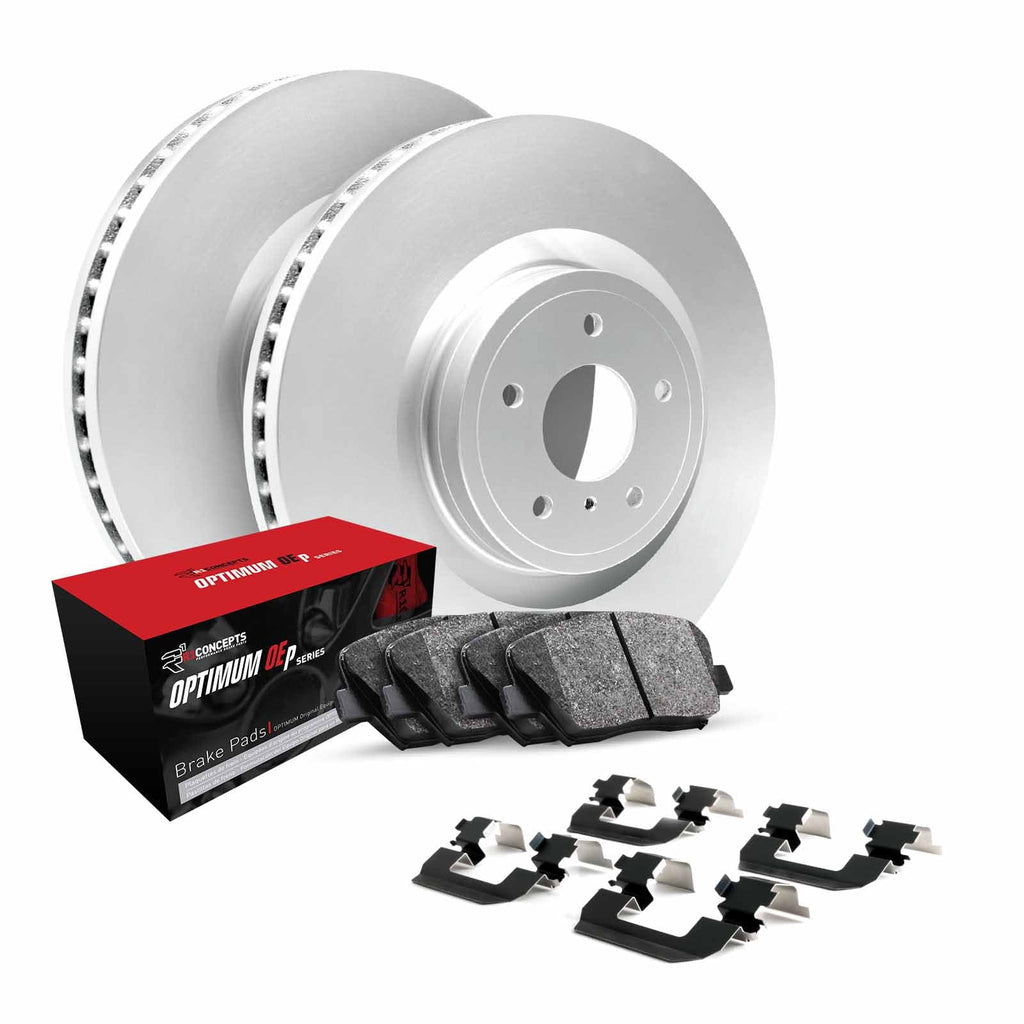 R1 Concepts Rear Brakes and Rotors Kit |Rear Brake Pads| Brake Rotors and Pads| Optimum OEp Brake Pads and Rotors |Hardware Kit WDUH1-76143