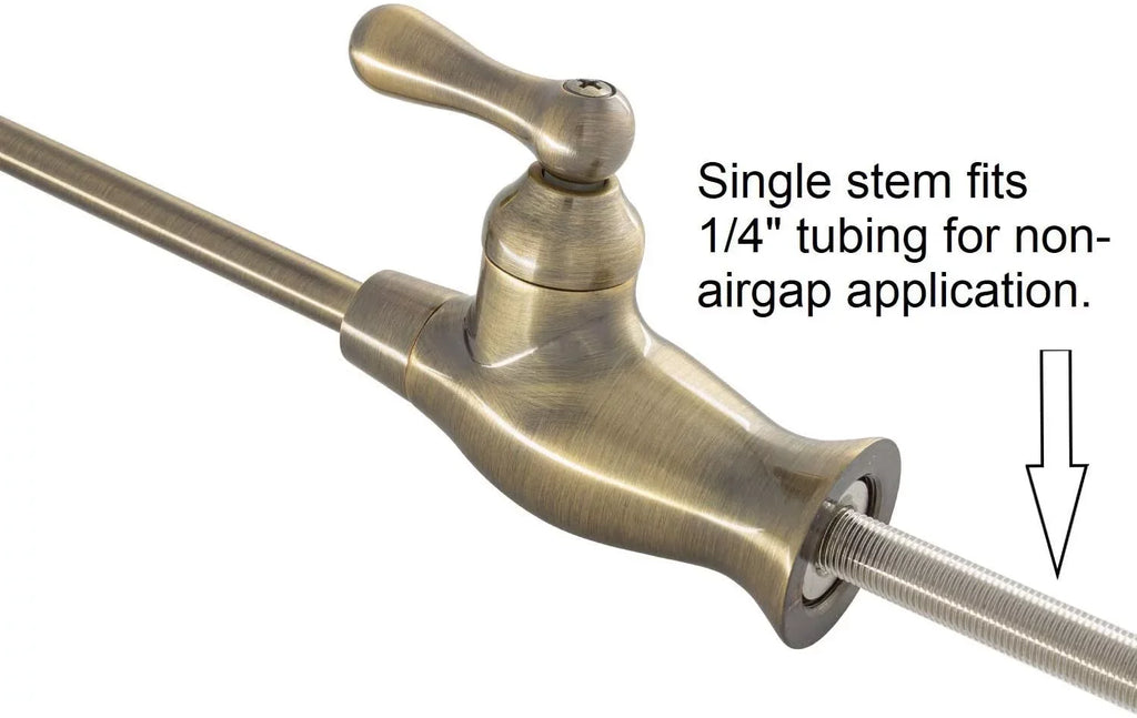 Metpure Water Filtration Faucet Antique Brass Vase Style Non Air Gap Reverse Osmosis Drinking Water Dispenser With Faucet Wrench