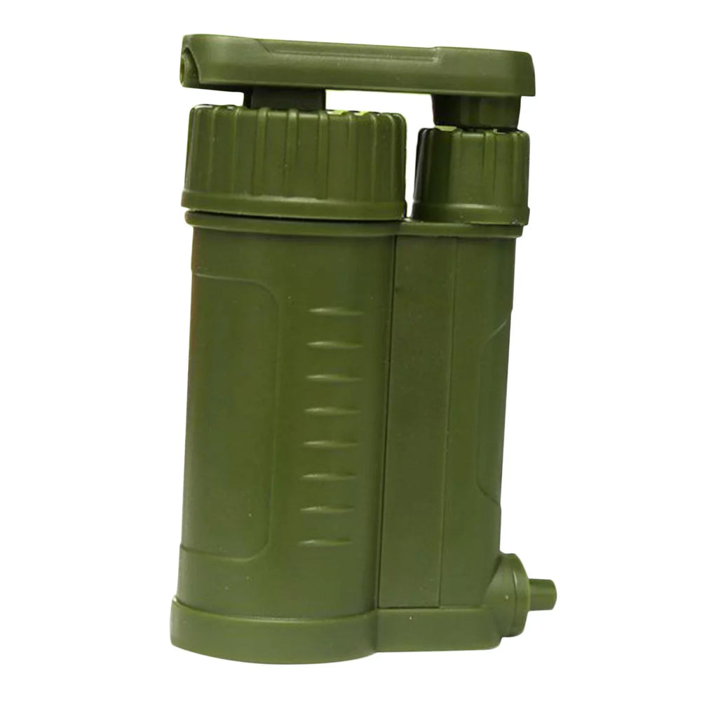 Portable Water Filter, Personal Camping Water, with Internal Carbon and Filter Assembly, Fiber Membrane