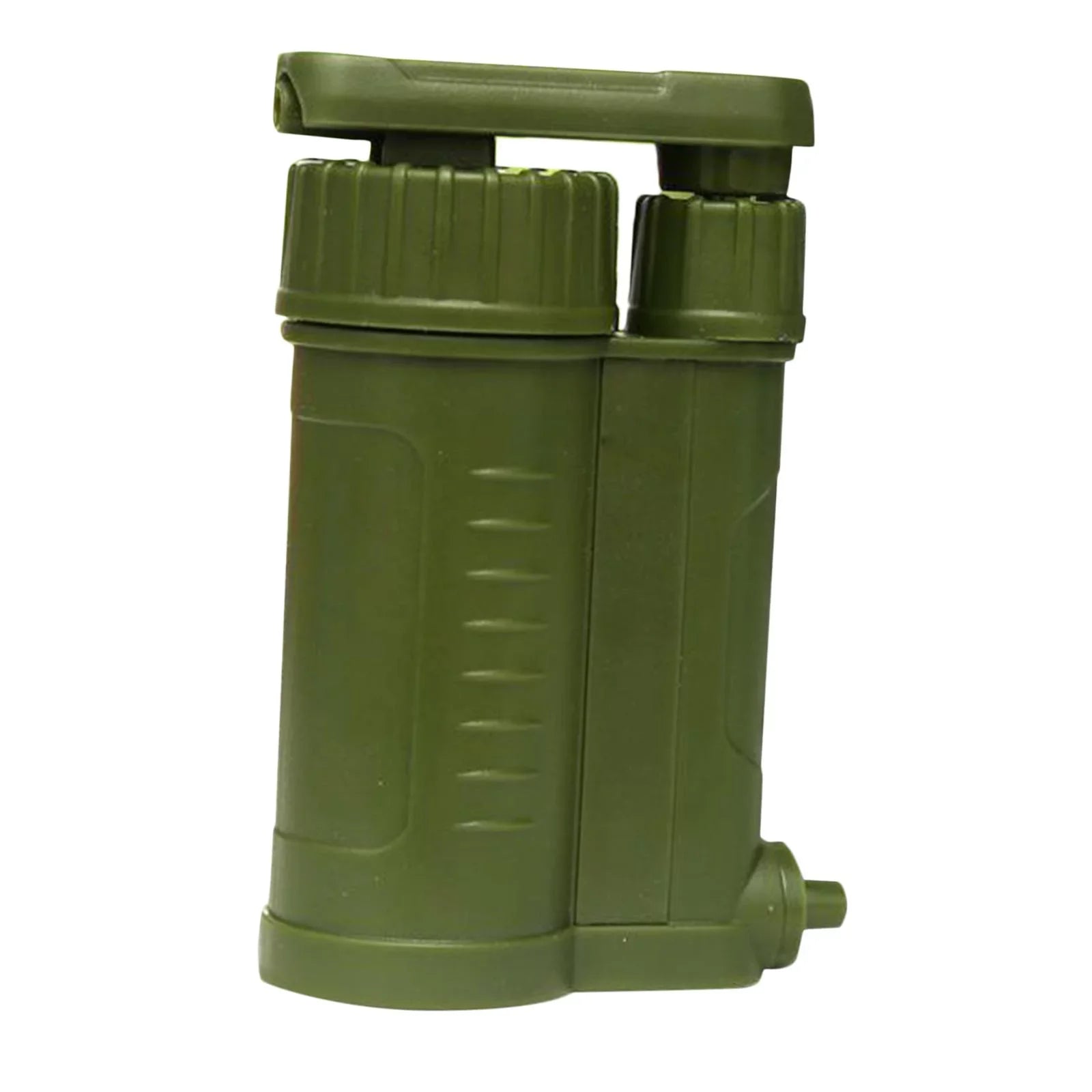 Portable Water Filter, Personal Camping Water, with Internal Carbon and Filter Assembly, Fiber Membrane