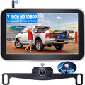 DoHonest Wireless Backup Camera 7-Inch: Plug and Play Easy to Install Truck Car Monitor Kit  1080P Bluetooth Reverse Cam for Pickup Camper Van Stable Signal 2 Channel Night vision Auto-Switching V