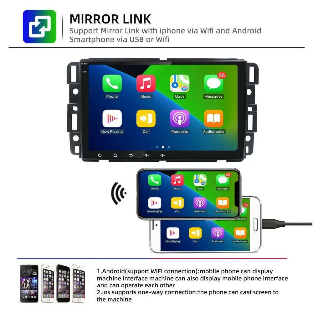 Android 10 Car Radio MP5  Player for  Sierra Chevrolet Silverado Yukon Acadia 8" Quad Core Radio Para Carro