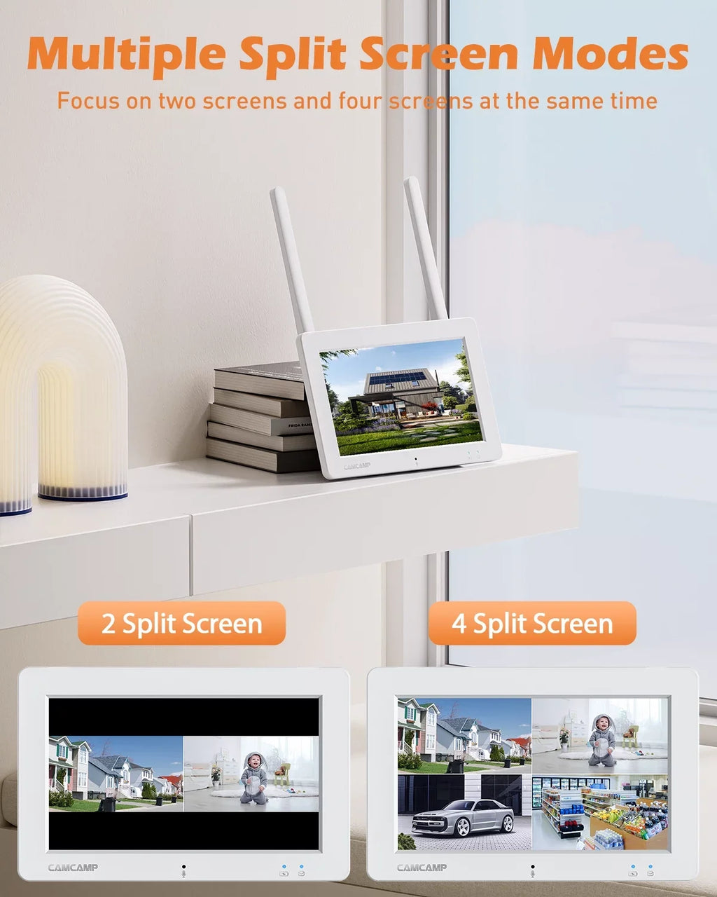 Toguard SC27 2K/3MP  Security Camera System Outdoor with 7" Monitor Bullet Surveillance Camera WiFi Wireless Connector