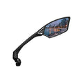 New Scratch Resistant Glass Lens,Handlebar Bike Mirror, Rotatable Safe Rearview Mirror, Bicycle Mirror, (Sliver Right Side) -006RS