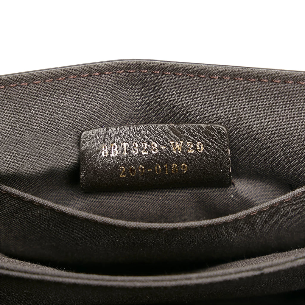 Pre-Owned Authenticated Fendi Small  Crossbody Bag Calf Leather Black Unisex (Good)