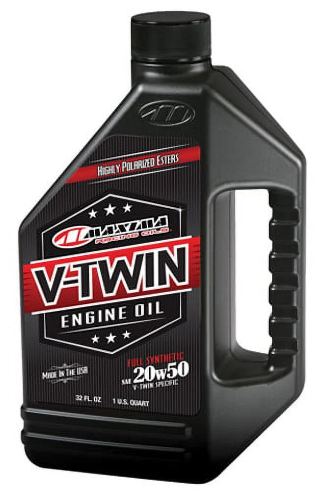 Maxima 30-11901 Full Synthetic V-Twin Engine Oil - 20W50 - 1qt.